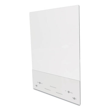 deflecto® Mounting Safety Barrier With Full Shield, 23.75" X 31.75", Acrylic, Clear, 2-carton freeshipping - TVN Wholesale